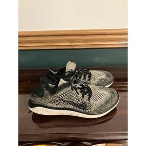 Nike Free RN Flyknit 2018 Women's Size 10 Running Shoes Black White Oreo